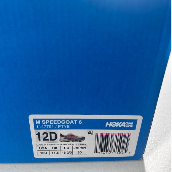 Hoka One One Speedgoat 6 Putty Blue Twilight Trail 1147791-PTYB Shoe SIze 12D - Picture 6 of 12